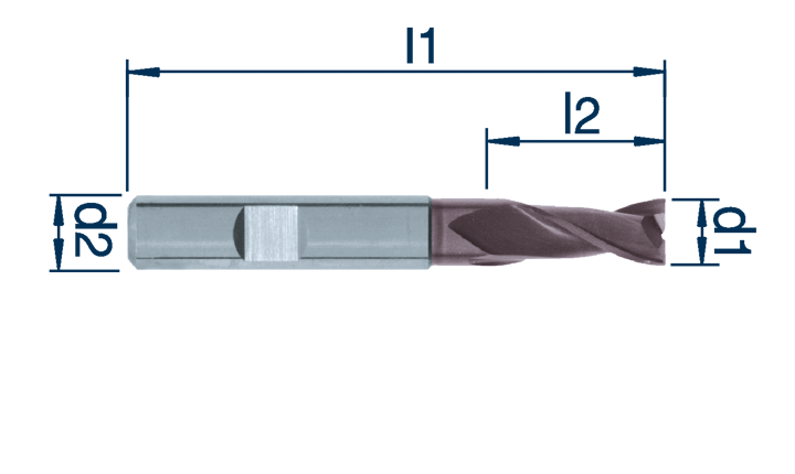 Kempf Fräser - VHM-Schaftfräser 30° - 3 Schneider