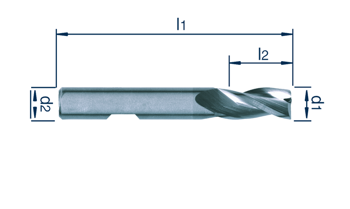 Kempf Fräser - VHM-Schaftfräser 30° - 3 Schneider -