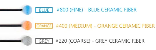 Grit sizes ceramic abrasive pins