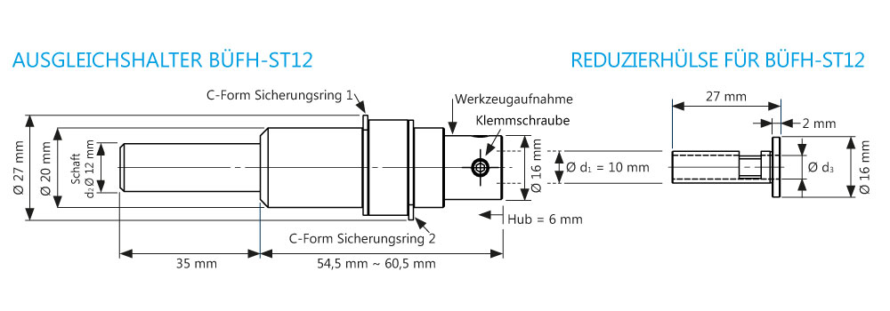 Aufbau XEBEC Ausgleichshalter Variante ST12