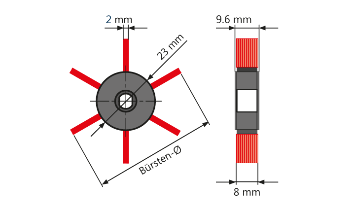 Keramikfaser-Rundbürste Wheel Type