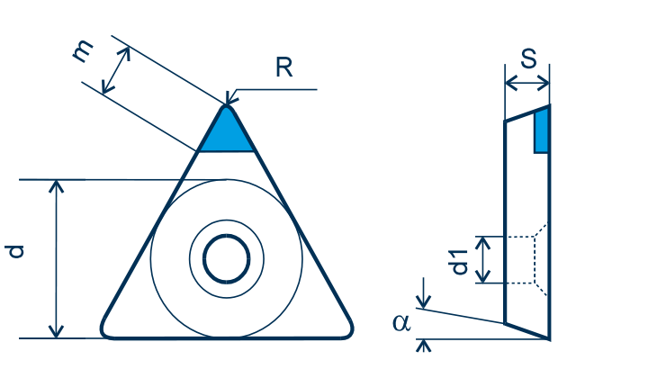 CBN Wendeplatte TCGW, E=gebürstet