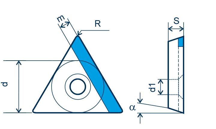 CBN Wendeplatte TCGW, E=gebürstet
