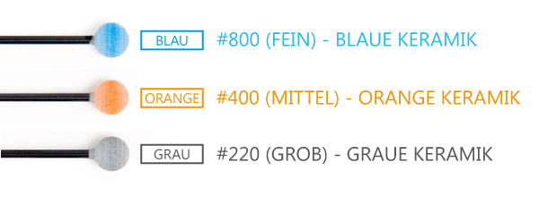 Körnungen Keramik Schleifstifte