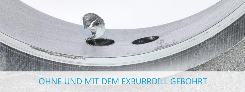 Gratminimal bohren ohne Bohrkappe ExBurrDrill VHM Bohrer Vergleich