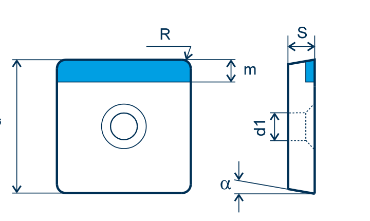 CBN Wendeplatte SPGW, E=gebürstet