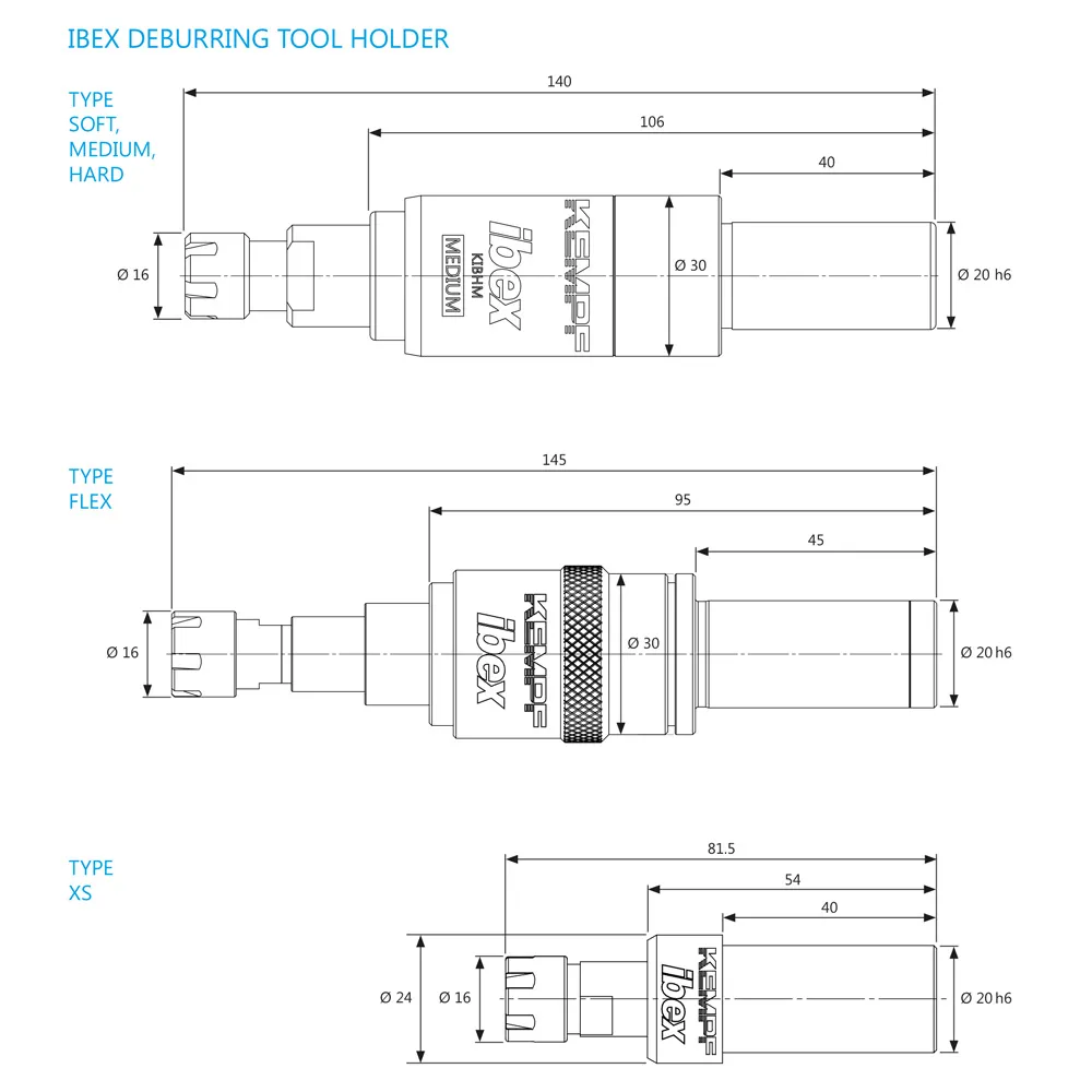 Ibex deburring system dimensions