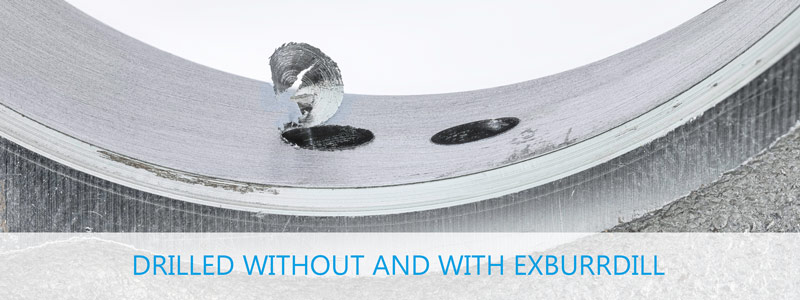 Burr-minimal drilling without drill cap ExBurrDrill solid carbide drill comparison